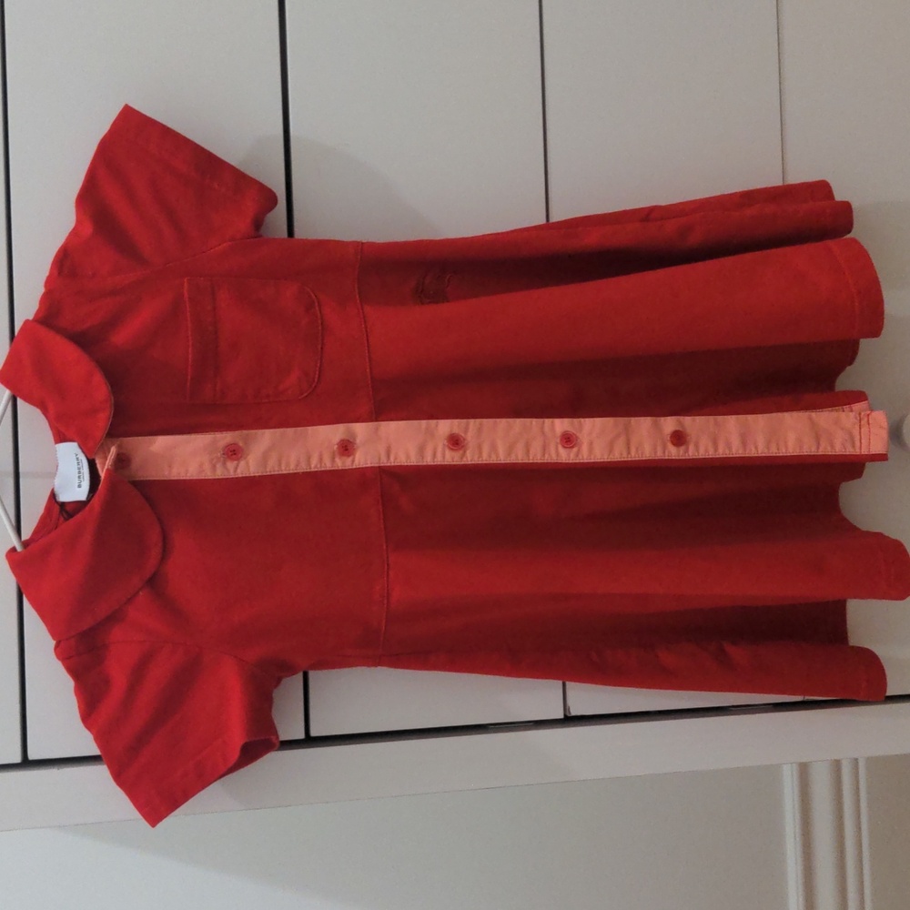 Burberry Kids button-fastening short-sleeve dress - Red